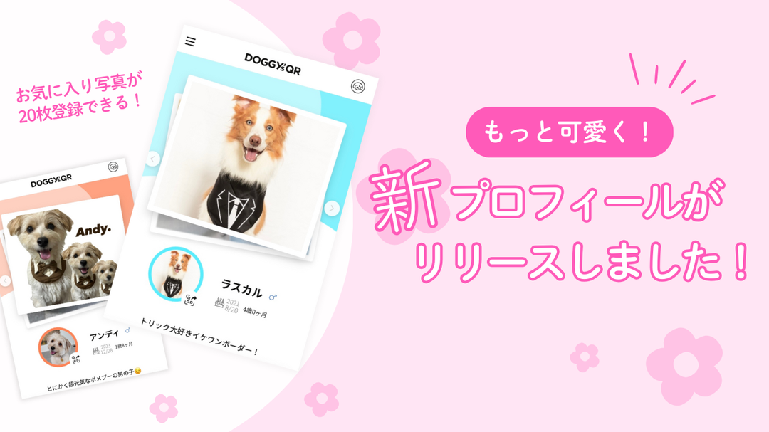 わんちゃんの新プロフィールをリリースしました！
