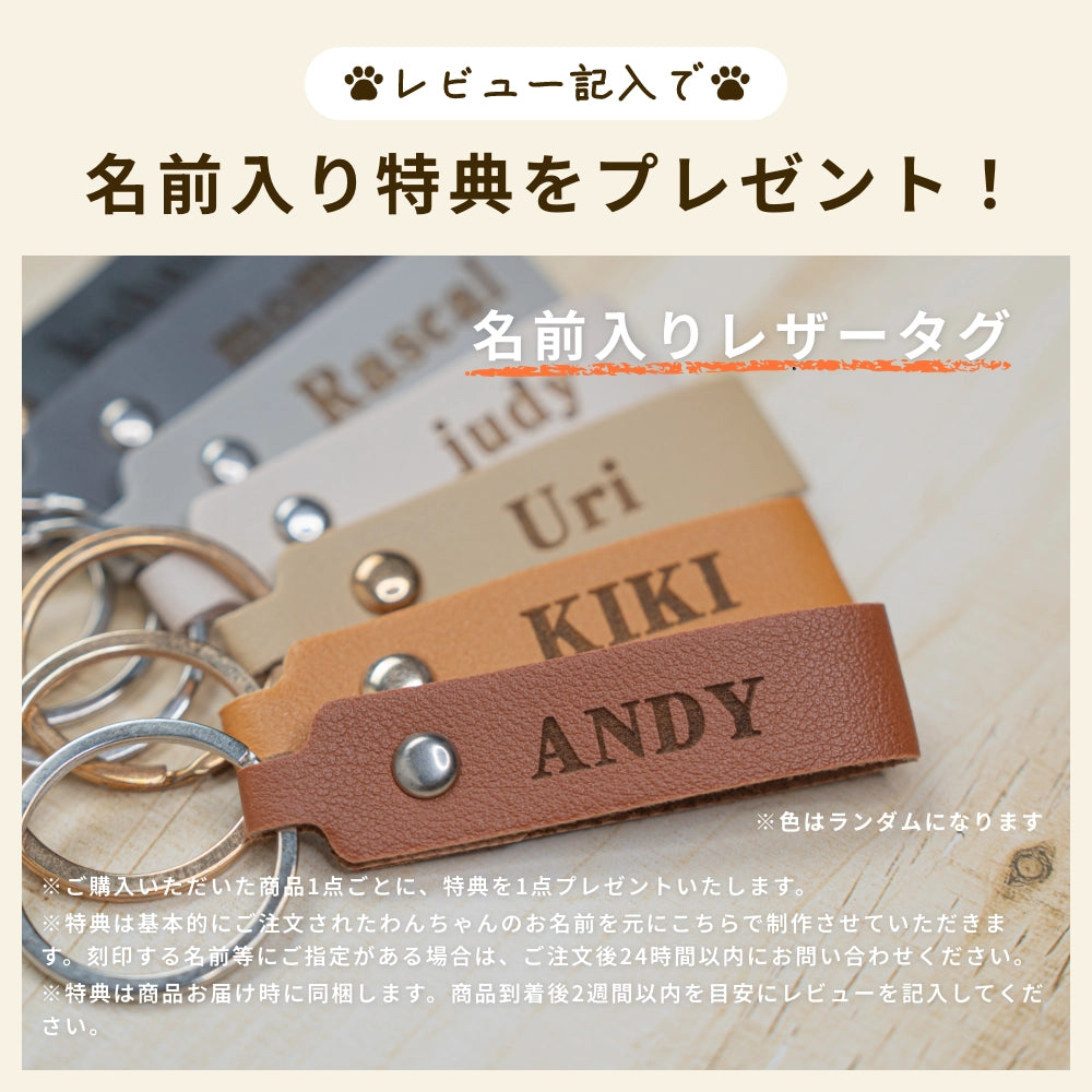 PUレザーマジックタグ【アプリ連携できるQRコード付き犬用ネームタグ | 迷子札にも】