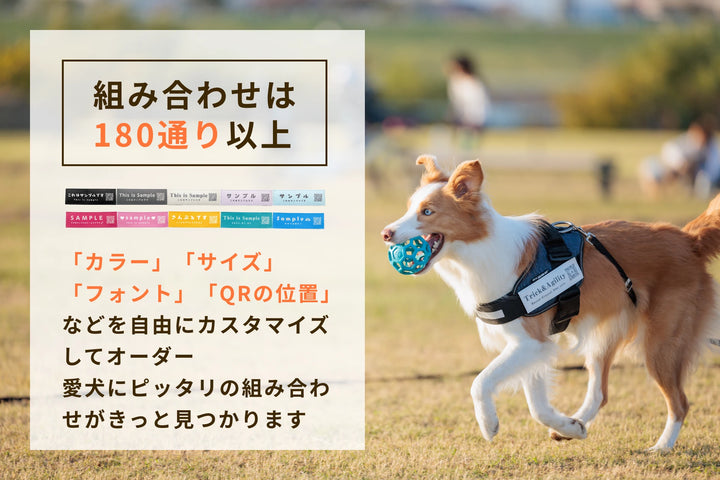 PUレザーマジックタグ【アプリ連携できるQRコード付き犬用ネームタグ | 迷子札にも】