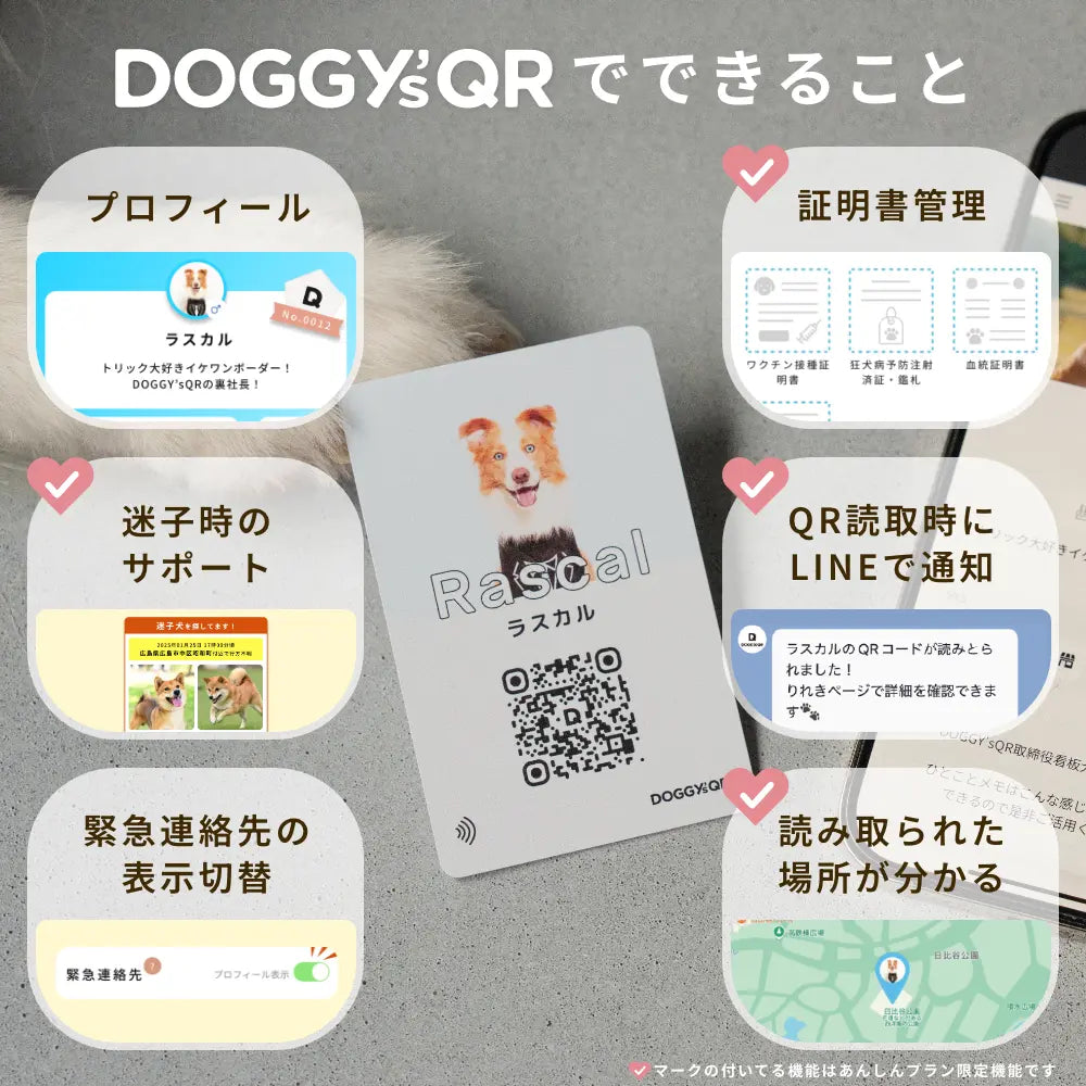 犬のスマート名刺DOGICA(ドギカ)【NFC&QRコード】